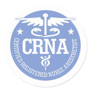 Caduceus CRNA gift ideas Classic Round Sticker