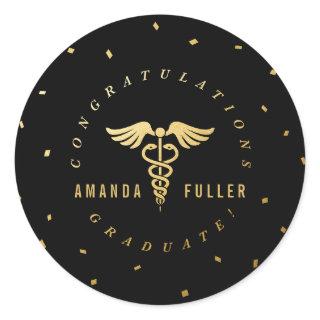 Caduceus Graduation Party Decoration Sticker