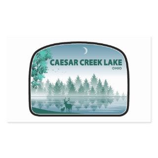 Caesar Creek Lake Ohio Deer Rectangular Sticker
