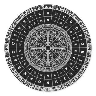 Caesar Shift - ROT13 Cipher Classic Round Sticker