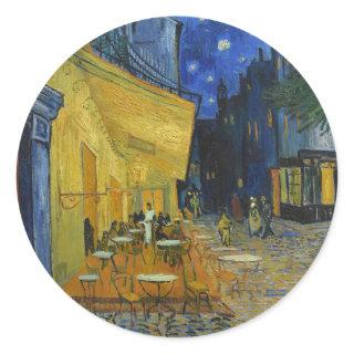 Cafe Terrace at Night | Vincent van Gogh Classic Round Sticker