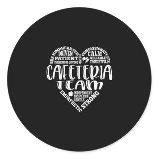 Cafeteria team, lunch lady worker classic round sticker