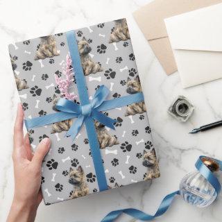 Cairn Terrier Dog Pattern on Blue