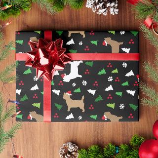 Cairn Terriers Santa Hats Christmas Black