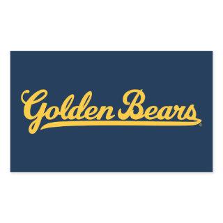 Cal Golden Bears Gold Script Rectangular Sticker