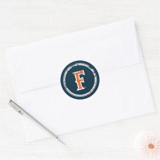 Cal State Fullerton F Distressed Classic Round Sticker