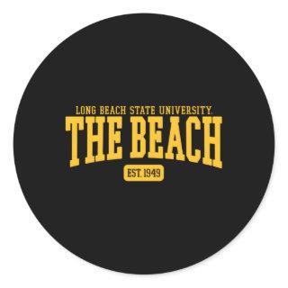 Cal State Long Beach Csulb Est Date Classic Round Sticker