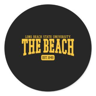 Cal State Long Beach Csulb Est Date Classic Round Sticker
