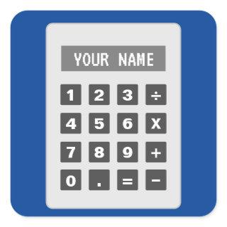 Calculator stickers with custom text