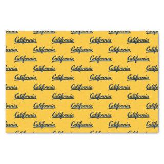 California Blue Script Tissue Paper