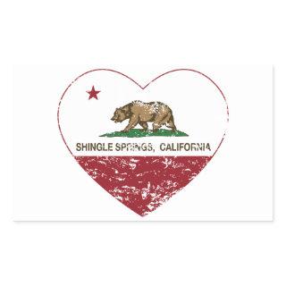 california flag shingle springs heart distressed rectangular sticker