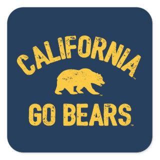 California Go Bears Gold Square Sticker