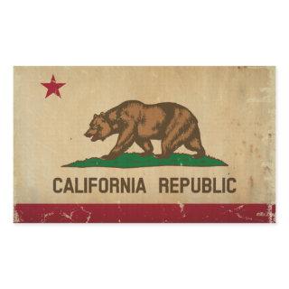California State Flag VINTAGE Rectangular Sticker
