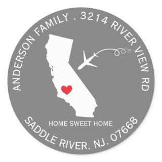 California State | New Home Address Label Sticker