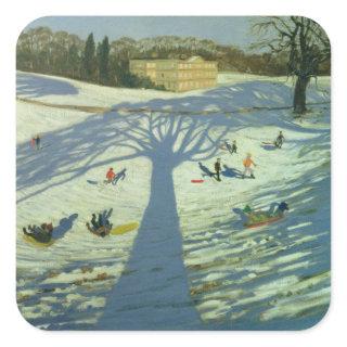 Calke Abbey House Winter 2002 Square Sticker