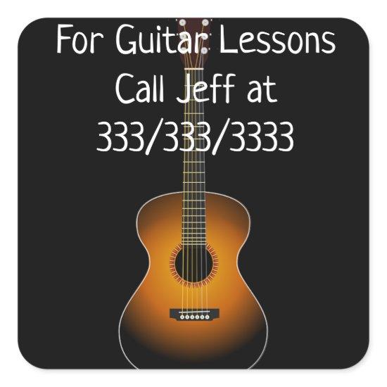 Call Me For Guitar Lessons Promotional Stickers