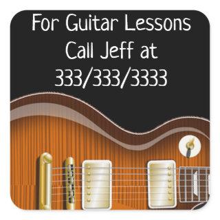 Call Me For Guitar Lessons Promotional Stickers