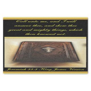Call unto me, and I will answer thee Jeremiah 33:3 Tissue Paper