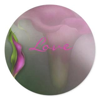 Calla Lily Love Classic Round Sticker