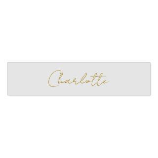 Calligraphy Gold Color Grey Custom Personal Edit Napkin Bands