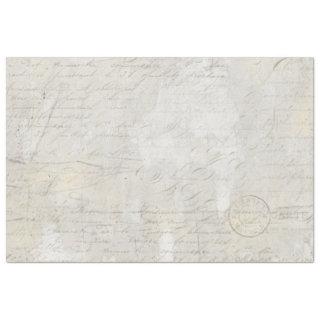 Calligraphy Script Marble Gray Beige Decoupage Tissue Paper