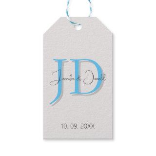 Calligraphy trendy classical script monogram gift tags