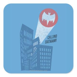 Calling Batman Bat Symbol Graphic Square Sticker