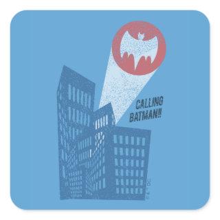 Calling Batman Bat Symbol Graphic Square Sticker