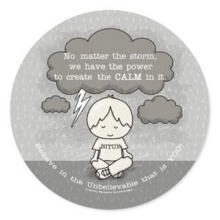 Calm in the Storm Classic Round Sticker