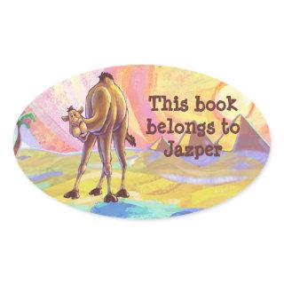 Camel Stationery Oval Sticker