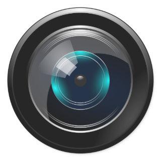CAMERA LENS CLASSIC ROUND STICKER