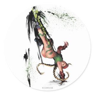 Cammy Kick Classic Round Sticker