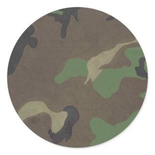 Camo Classic Round Sticker