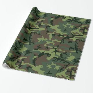 Camouflage Camo Green Brown Pattern