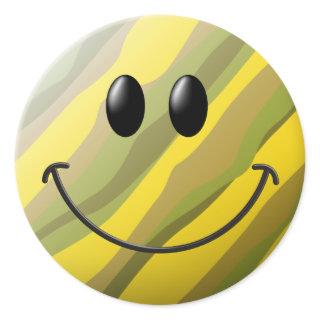 Camouflage Face Classic Round Sticker