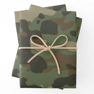 Camouflage Green Camo Army Pattern  Sheets