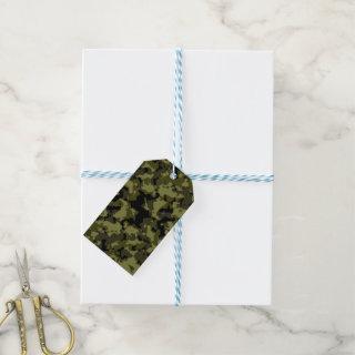 Camouflage military style pattern gift tags