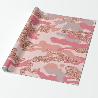 Camouflage Rose Gold Blush Pink Camo Army Pattern