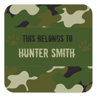 Camouflage Square Sticker