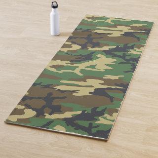 Camouflage Woodlands Pattern  Yoga Mat