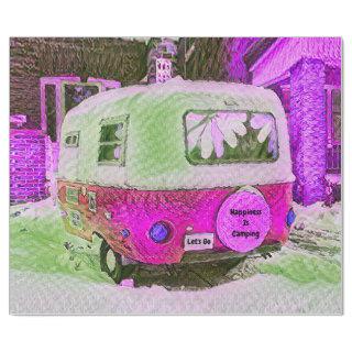 Camper Retro Vintage Hippie Happiness Is Camping