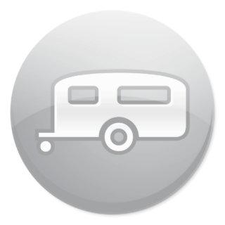 Camper Trailer Classic Round Sticker