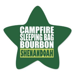 Campfire Sleeping Bag Bourbon Shenandoah Star Sticker