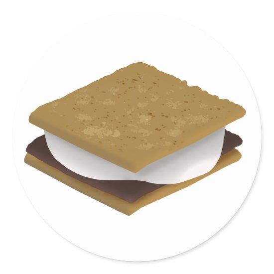 Campfire Smores Classic Round Sticker