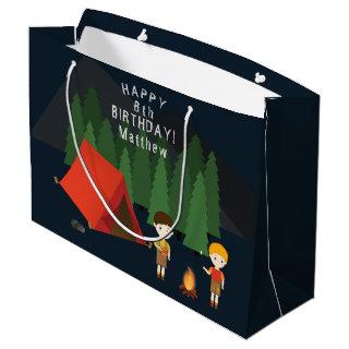 Camping Birthday Party Large Gift Bag