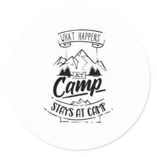 Camping Funny Camper Saying Campground Classic Round Sticker
