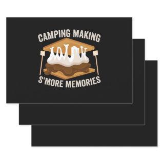 Camping making S'mores Memories Funny Oudoors Gift  Sheets