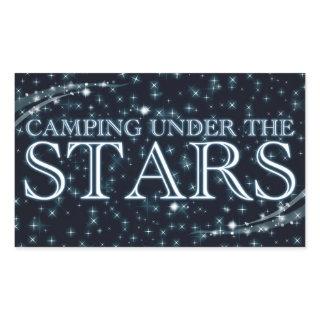 Camping Under the Stars Rectangular Sticker