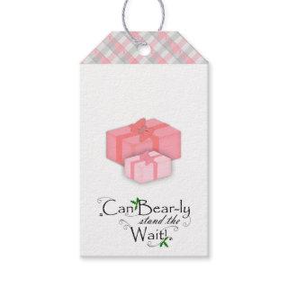 Can Bear-ly Stand the Wait Christmas Bear Gift Tag