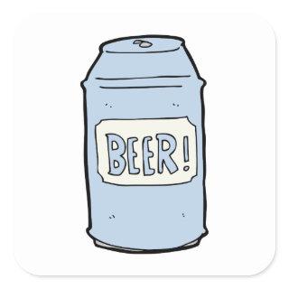 Can Of Beer Drink Square Sticker